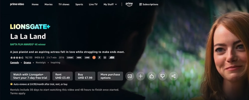 Buy La La Land from Amazon